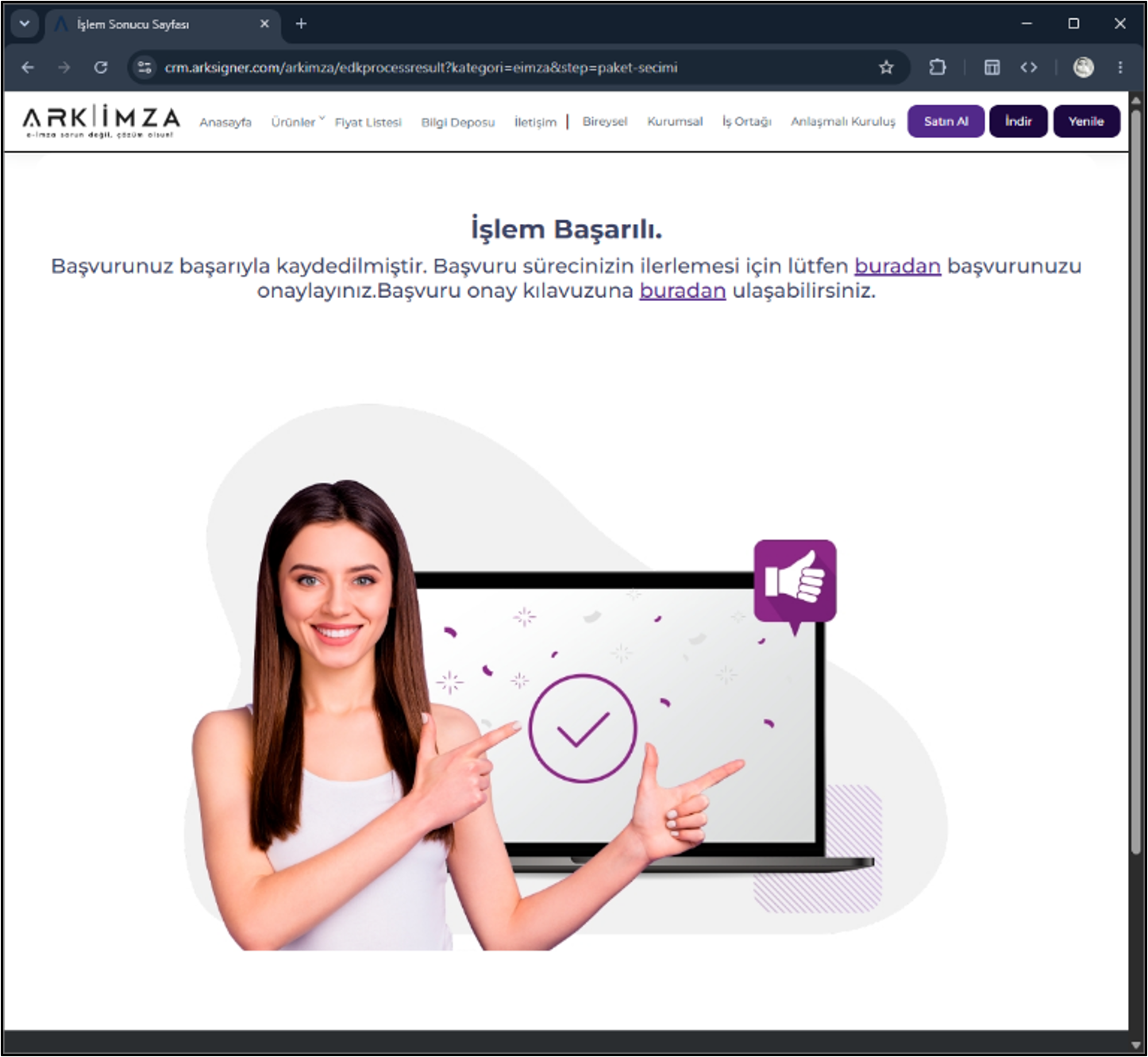 İşlem başarılı